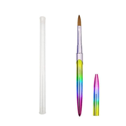 Kolinsky Acrylic Nail Art Brush Manicure Powder Professional Tools Size 2-18 - 6#