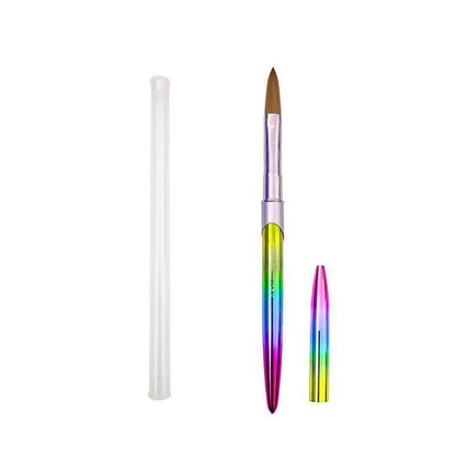 Kolinsky Acrylic Nail Art Brush Manicure Powder Professional Tools Size 2-18 - 6#