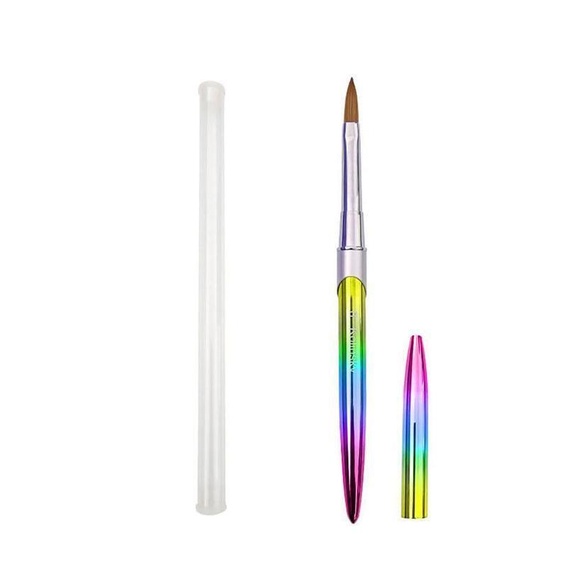 Kolinsky Acrylic Nail Art Brush Manicure Powder Professional Tools Size 2-18 - 8#