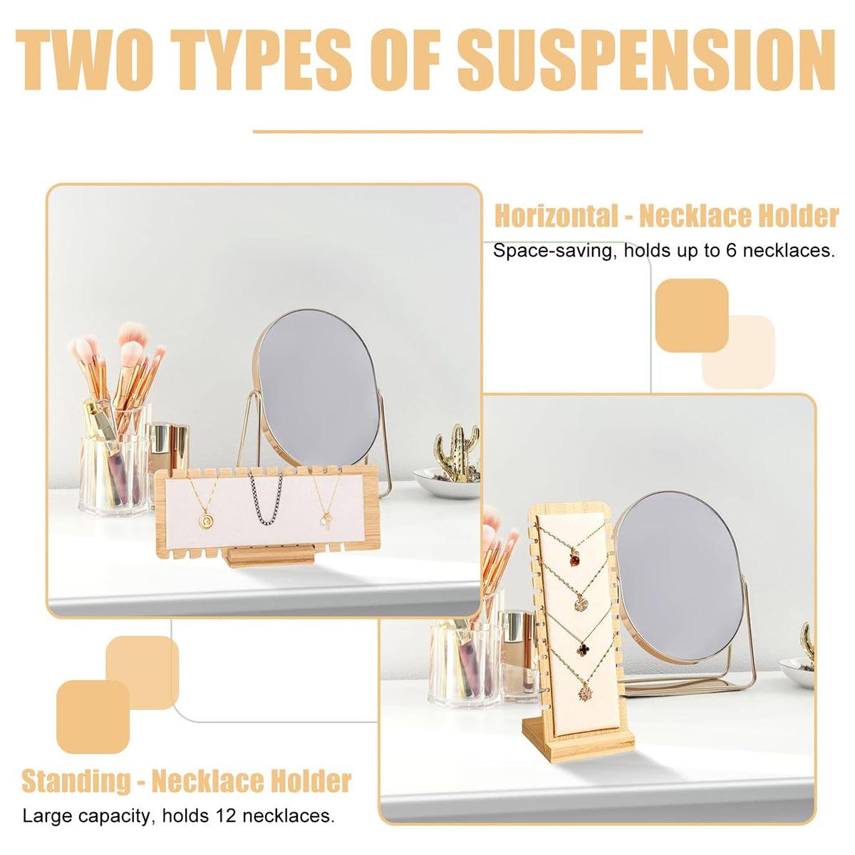 Jewellery Display Rack Necklace Hanging Stand Organiser Holder for Accessories - Black