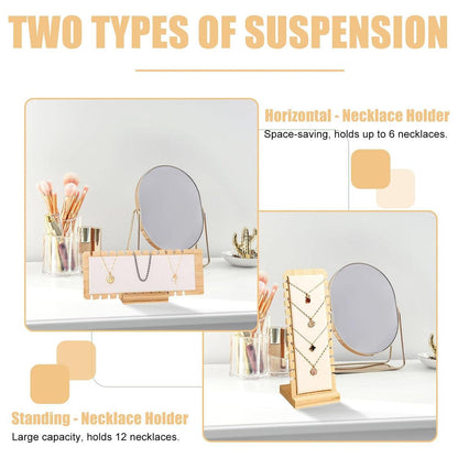 Jewellery Display Rack Necklace Hanging Stand Organiser Holder for Accessories - Black