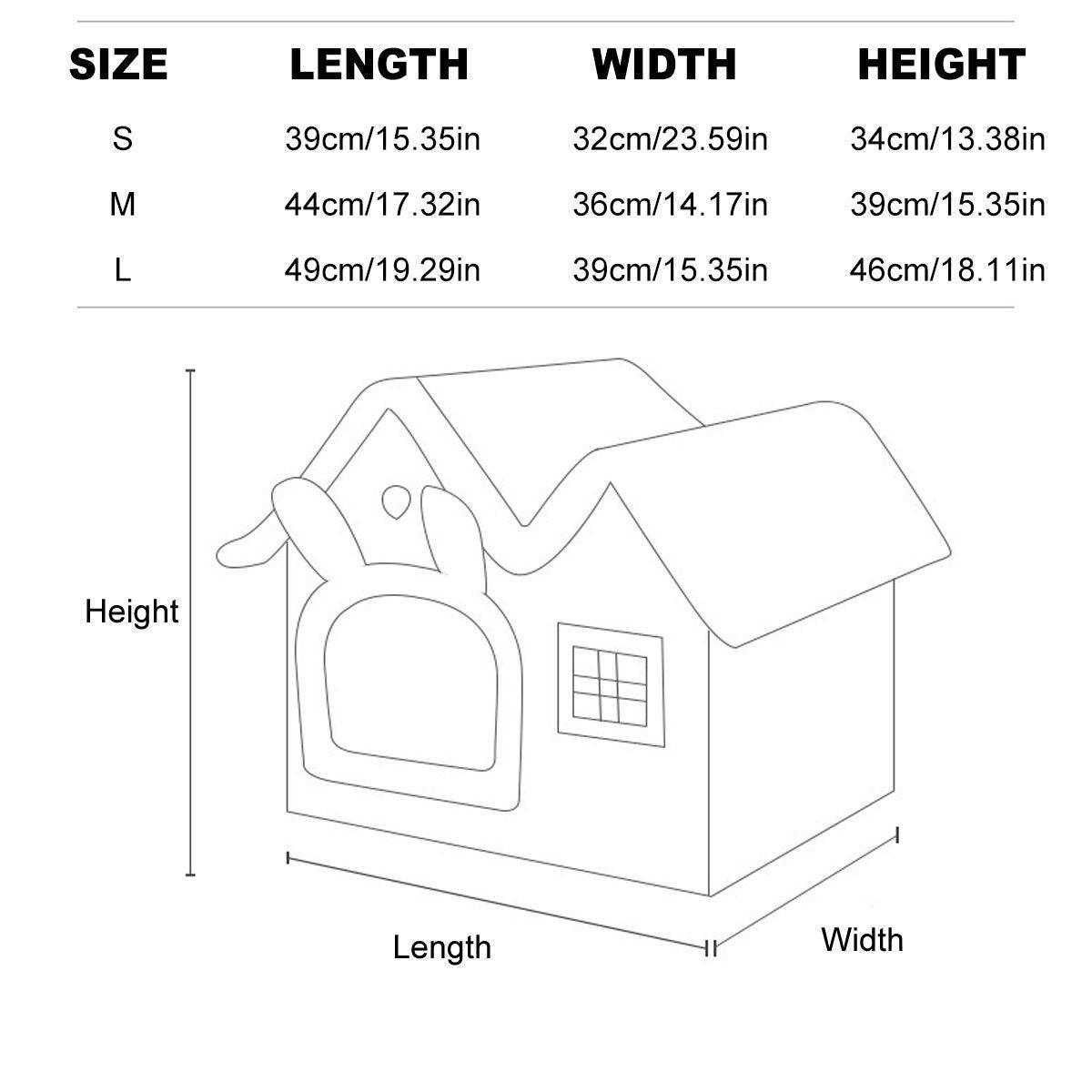 Removable Washable Pet House Four Seasons Cat Enclosed House - Brown-S