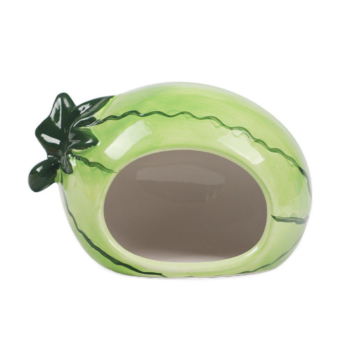Ceramic Hamster Nest Shelter Landscaping Supplies Small Animal Hideout House - Strawberry