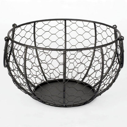 Egg Basket Fruit Storage Basket Blue Iron Basket Home Sundries Organiser Holder