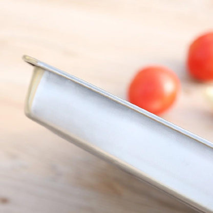 2X Stainless Steel Oblong Tray Plate Serving Tray Silver Dinner Food Kitchenware - 22X32CM