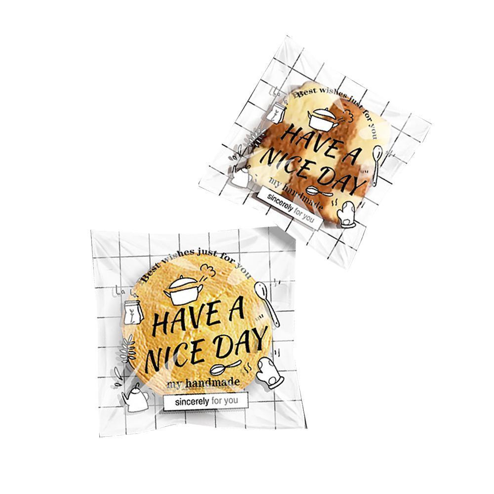 500 Pack Self Adhesive Cookie Packaging Bags Vibrant Designs OPP Material - Happy Everyday 14*14*3cm