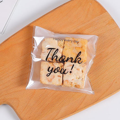 500 Pack Self Adhesive Cookie Packaging Bags Vibrant Designs OPP Material - Have a nice day 10*10*3cm