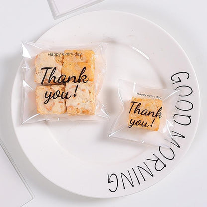 500 Pack Self Adhesive Cookie Packaging Bags Vibrant Designs OPP Material - Have a nice day 10*10*3cm