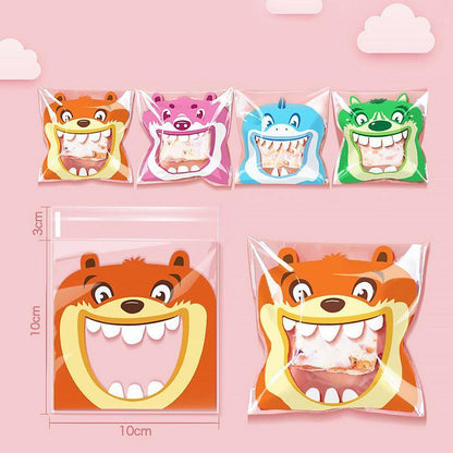 500 Pack Self Adhesive Cookie Packaging Bags Vibrant Designs OPP Material - Have a nice day 10*10*3cm