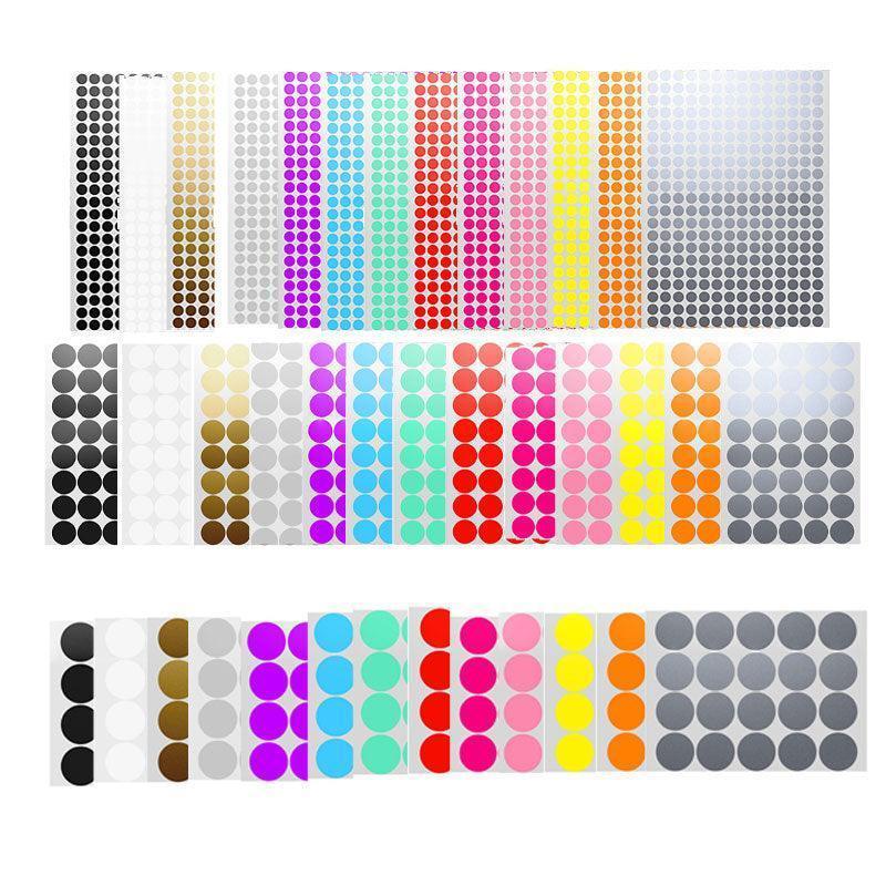 Orange Assorted Sizes Colour Sticker Dots Adhesive Round Labels Circular Spot Scrapbook - 100mm*2 Dots