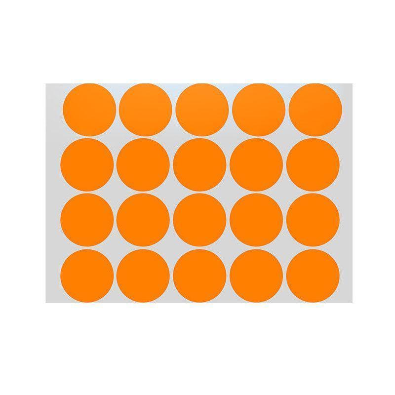 Orange Assorted Sizes Colour Sticker Dots Adhesive Round Labels Circular Spot Scrapbook - 25mm*40 Dots