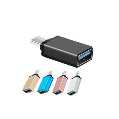 USB Type-C to USB 3.0 Adapter OTG Converter for Phone Tablet Laptop - Gold