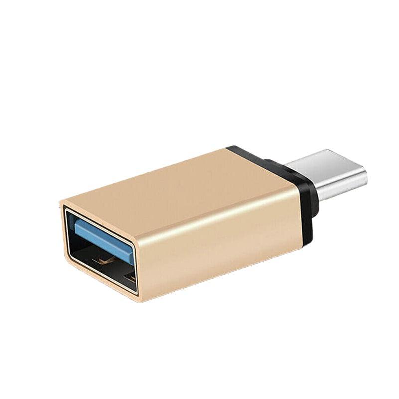 USB Type-C to USB 3.0 Adapter OTG Converter for Phone Tablet Laptop - Rose Gold