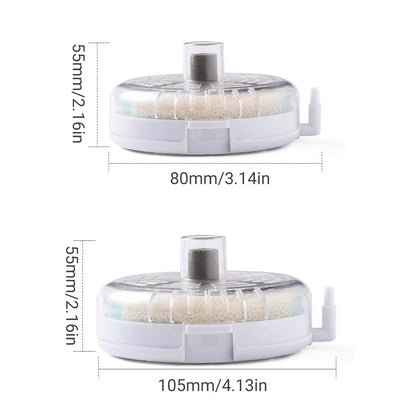 Aquarium Filter Special Mini Small Tank Filter Circle for Freshwater or Marine - 10cm Replacement Cotton*5