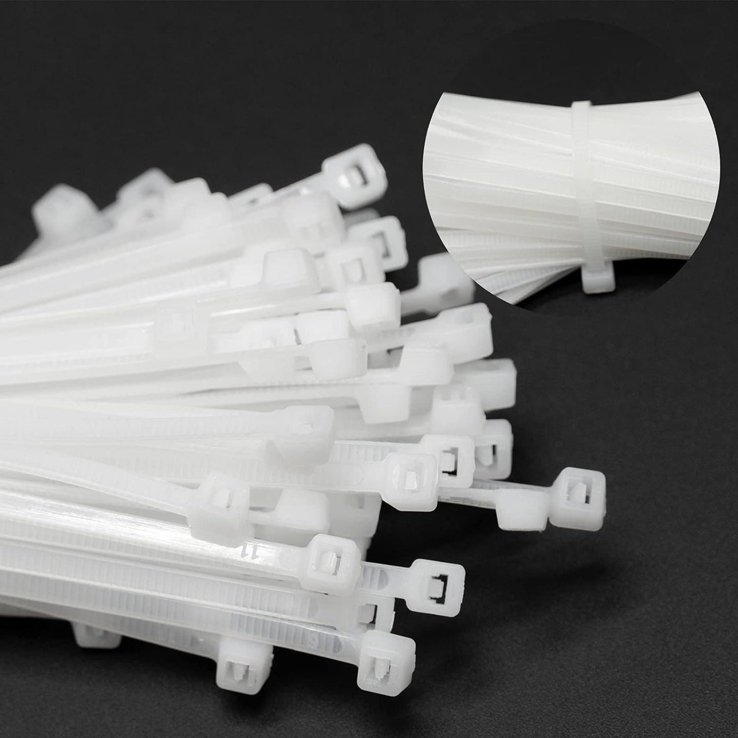 100X Cable Ties Zip Ties Nylon UV Stabilised Bulk White Cable Ties - 10*600mm White