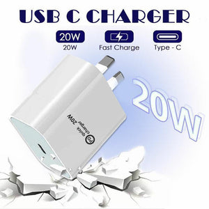 20W USB C Wall Charger Fast Charging Adapter Compatible with iPhone and iPad