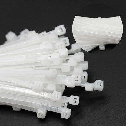 100X Cable Ties Zip Ties Nylon UV Stabilised Bulk White Cable Ties - 10*500mm White