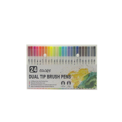 12-120 Watercolor Brush Pen Set Artist Sketch Marker - White-120 Colours