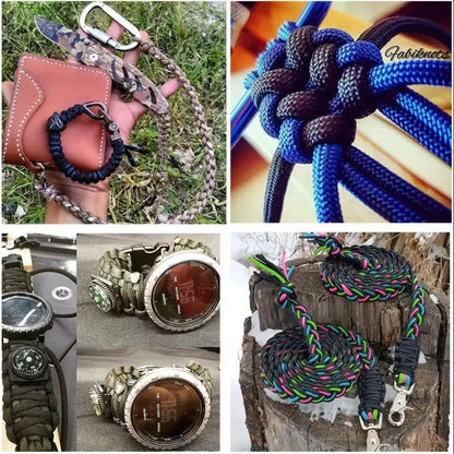 100m Paracord Outdoor Camping Binding Braided Rope Survival Gear Hiking Rope - Red
