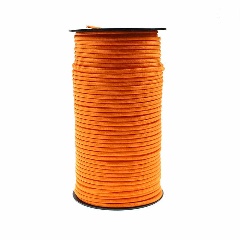 100m Paracord Outdoor Camping Binding Braided Rope Survival Gear Hiking Rope - Red