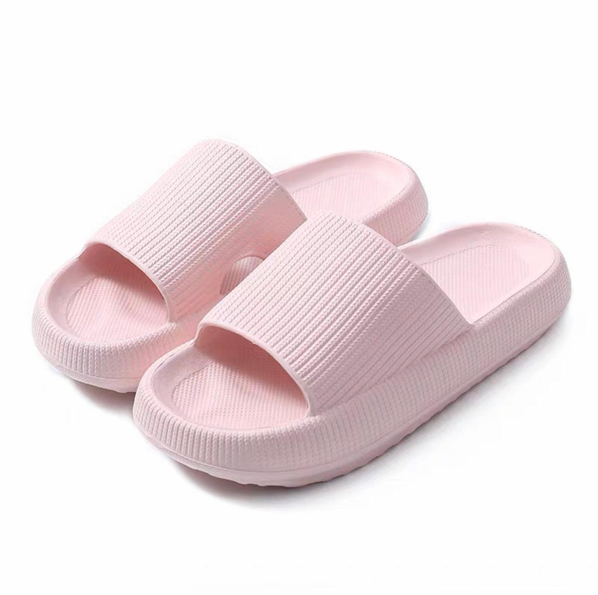 Ultra-Soft Pillow Slides EVA Slippers for Indoor Outdoor Use – Thick Anti-Slip Sole - Blue 40-41