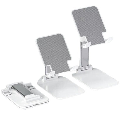 Foldable Adjustable Universal Desk Stand Holder For Mobile Phone Tablet Portable - Black