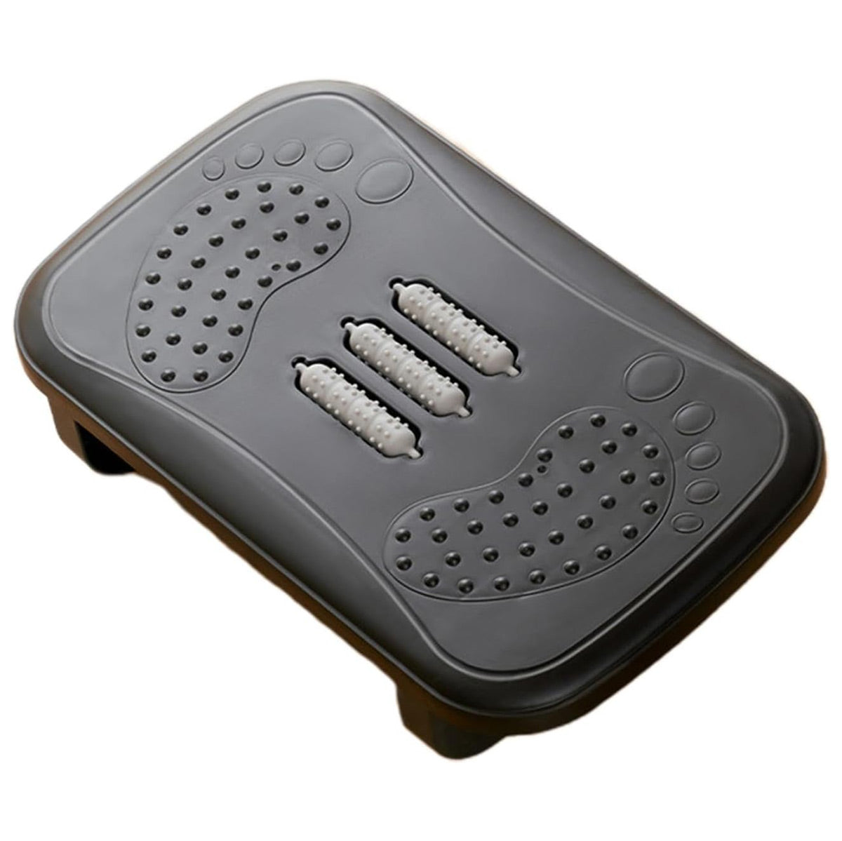 Ergonomic Office Footrest Adjustable Under Desk Stool Anti Fatigue Foot Support - Black