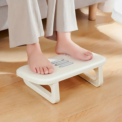 Ergonomic Office Footrest Adjustable Under Desk Stool Anti Fatigue Foot Support - Khaki