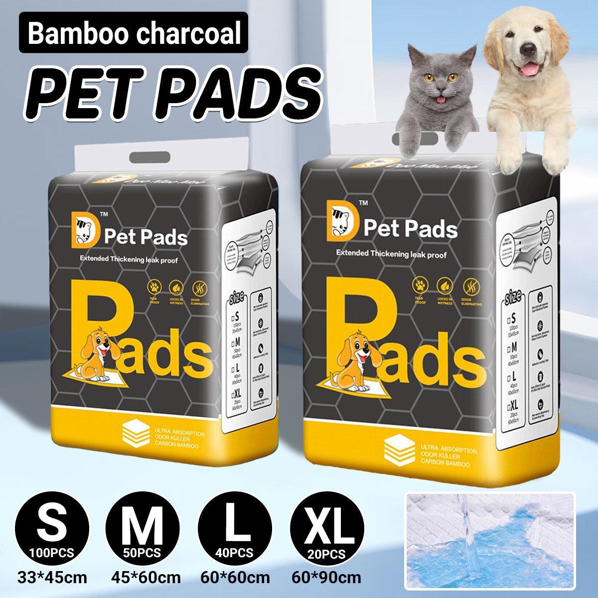 Bamboo Charcoal Deodorant Pet Pads Wholesale for Dogs Cats Fragrant - M-50PCS 45*60cm