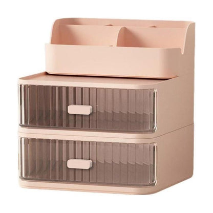 Drawer Storage Box Stationery Cosmetic Organizer Multi Purpose Desktop Holder - Green - Factory Direct Shop