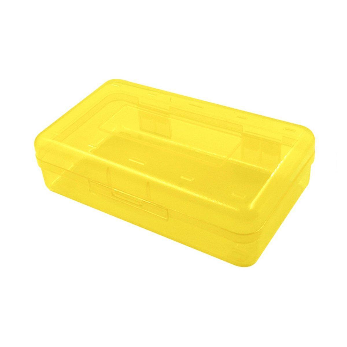 Large Capacity Transparent Plastic Pencil Case Multifunctional Student Art Box - Transparent