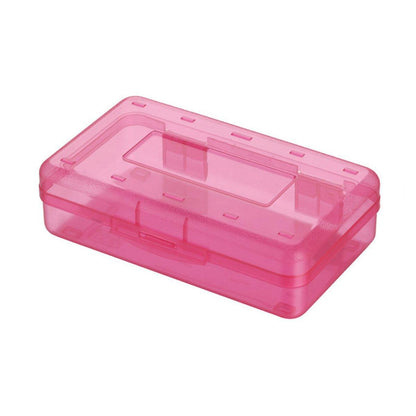 Large Capacity Transparent Plastic Pencil Case Multifunctional Student Art Box - Transparent