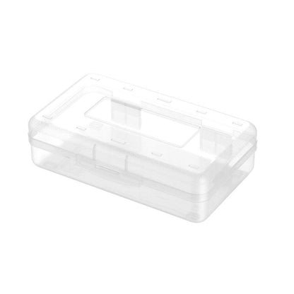 Large Capacity Transparent Plastic Pencil Case Multifunctional Student Art Box - Transparent