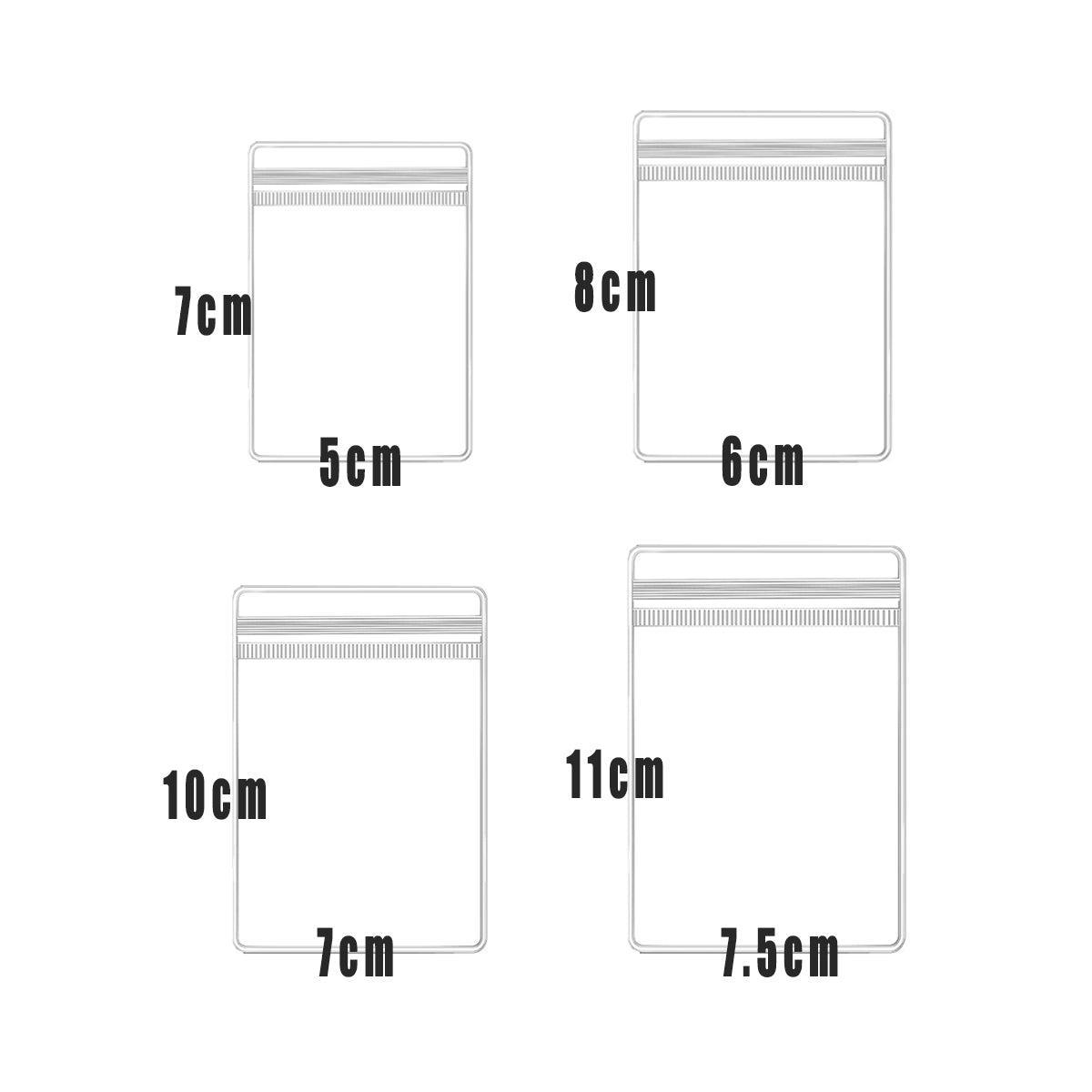 100pcs PVC Self-Sealing Jewelry Bags Anti-Oxidation Storage Dustproof Bags - 11*11cm