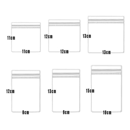 100pcs PVC Self-Sealing Jewelry Bags Anti-Oxidation Storage Dustproof Bags - 6*8cm