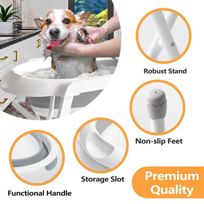 Pet Bath Tub Elevated Stand for Cats and Puppies Portable Bathing Tub for Pets - Factory Direct Shop