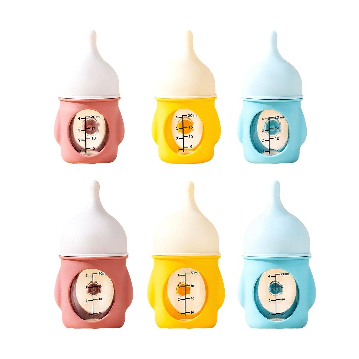 Silicone Pet Milk Feeding Bottle with Scale for Small Puppies and Kittens 20ml 80ml - 80ml - Pink - Factory Direct Shop