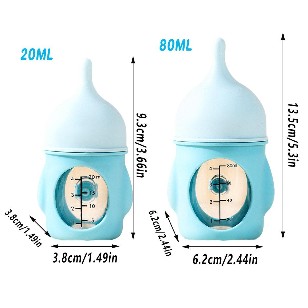 Silicone Pet Milk Feeding Bottle with Scale for Small Puppies and Kittens 20ml 80ml - 80ml - Pink - Factory Direct Shop