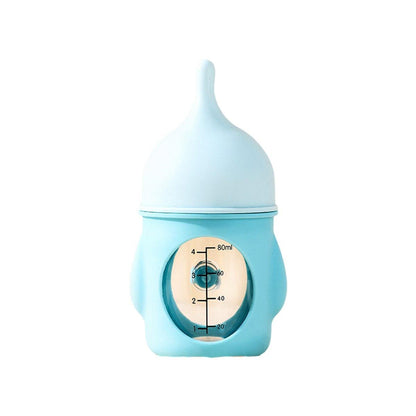 Silicone Pet Milk Feeding Bottle with Scale for Small Puppies and Kittens 20ml 80ml - 80ml-Pink