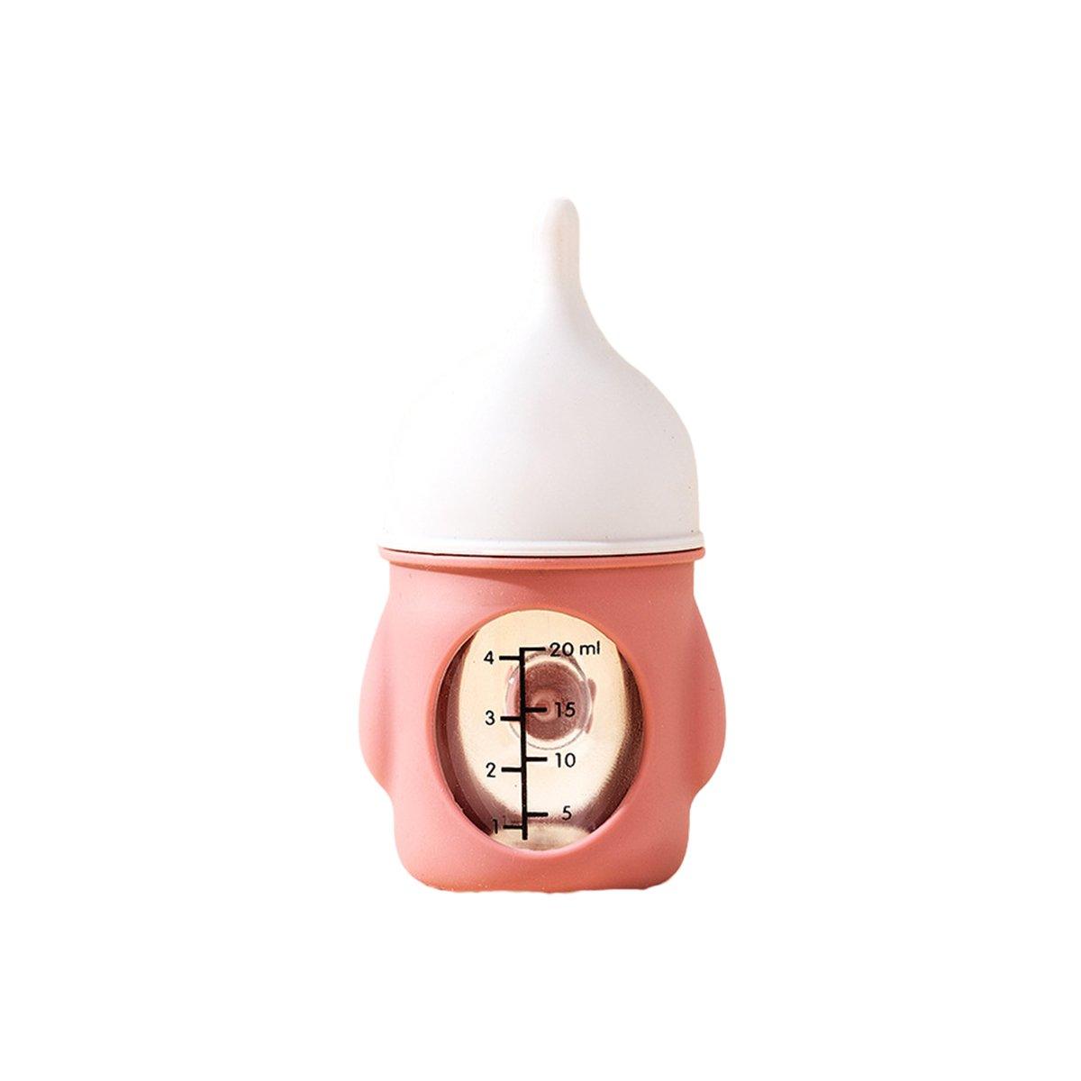 Silicone Pet Milk Feeding Bottle with Scale for Small Puppies and Kittens 20ml 80ml - 80ml - Pink - Factory Direct Shop