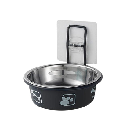 Stainless Steel Pet Bowl Hanging Cat Food Water Bowl Durable for Dogs and Cats - Red - 12cm - Factory Direct Shop