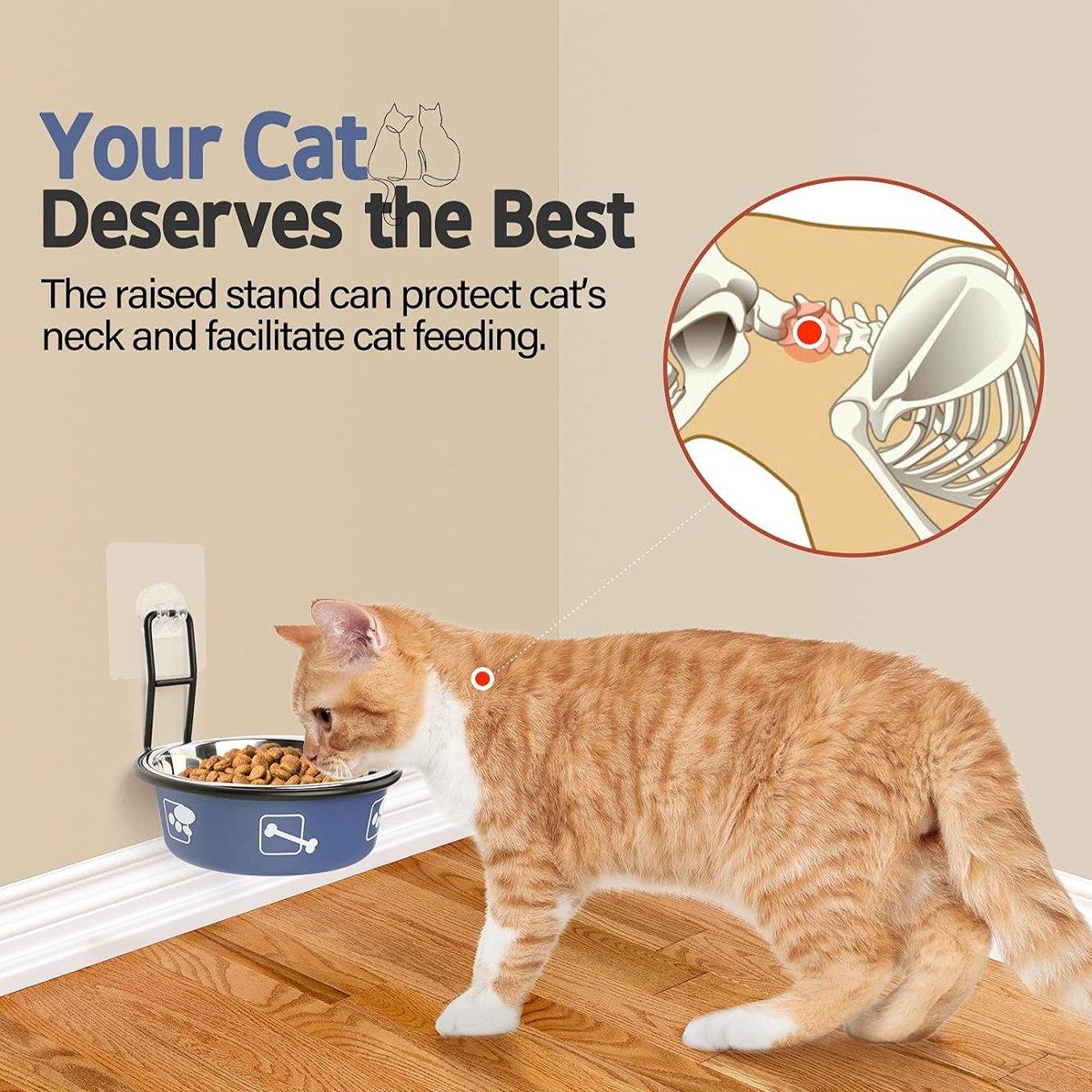 Stainless Steel Pet Bowl Hanging Cat Food Water Bowl Durable for Dogs and Cats - Red - 14cm - Factory Direct Shop