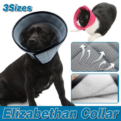 Elizabethan Collar Anti Licking Biting Pet Collar for Cats and Dogs Recovery Use - Grey - Size2 - Factory Direct Shop