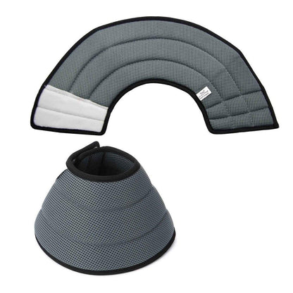 Elizabethan Collar Anti Licking Biting Pet Collar for Cats and Dogs Recovery Use - Grey - Size2 - Factory Direct Shop