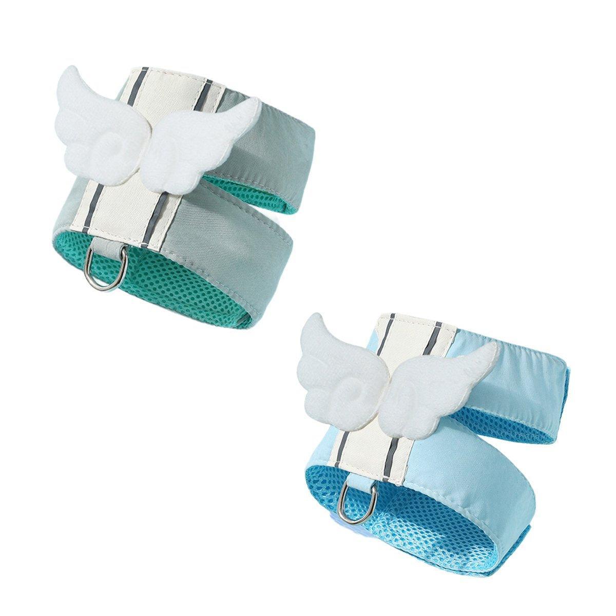 Pet Angel Wings Dog Vest Leash Cat Harness Anti - Break Walking Dog Leash Set - Blue - S - Factory Direct Shop