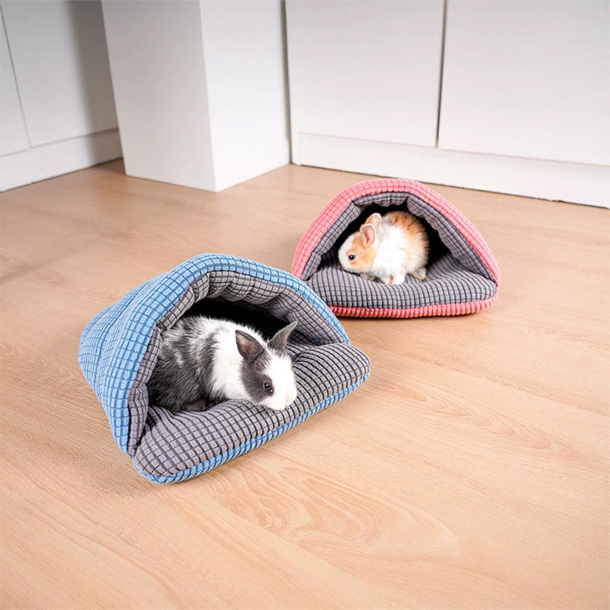Pet Kennel Sleeping Bag Semi Enclosed Bed for Small Animals Cats and Puppies - Grey - Factory Direct Shop