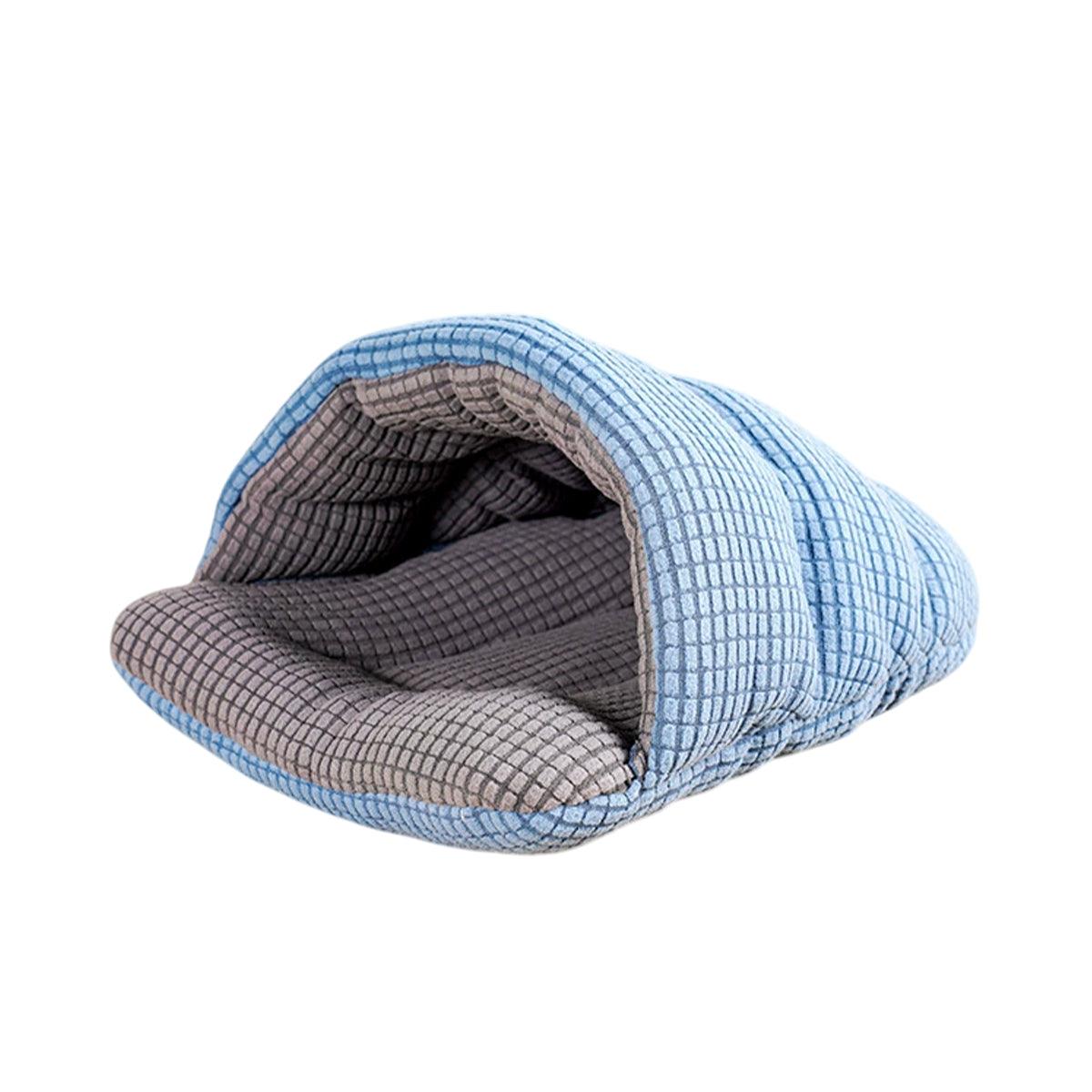 Pet Kennel Sleeping Bag Semi Enclosed Bed for Small Animals Cats and Puppies - Grey - Factory Direct Shop