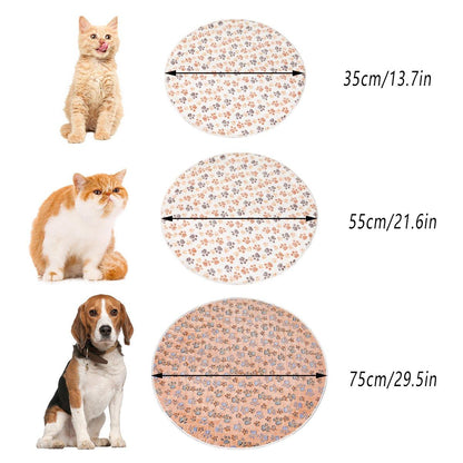 Waterproof Dog Pads Round Diaper Pads Pet Training Pads for Puppies and Dogs - White-35cm