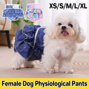 Pet Dog Diapers Female Pants Soft Breathable Underwear Reusable Sanitary Briefs - Mermaid - L - Factory Direct Shop