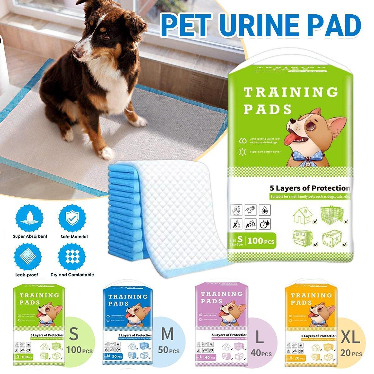Large Puppy Dog Training Pads Pet Toilet Thickened Pee Pads Mat Indoor Absorbent - M ( 60*45cm) - 50PCS - Factory Direct Shop
